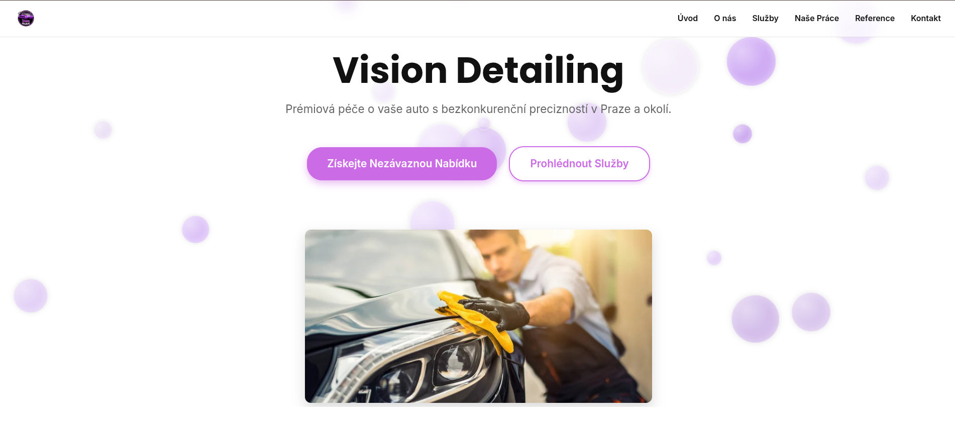 VisionDetailing.cz Website Screenshot